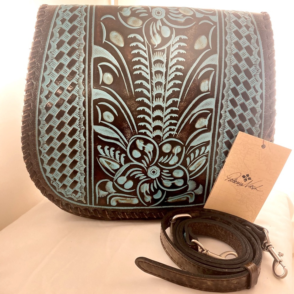 NWT Patricia Nash Turquoise Savini Purse, $175